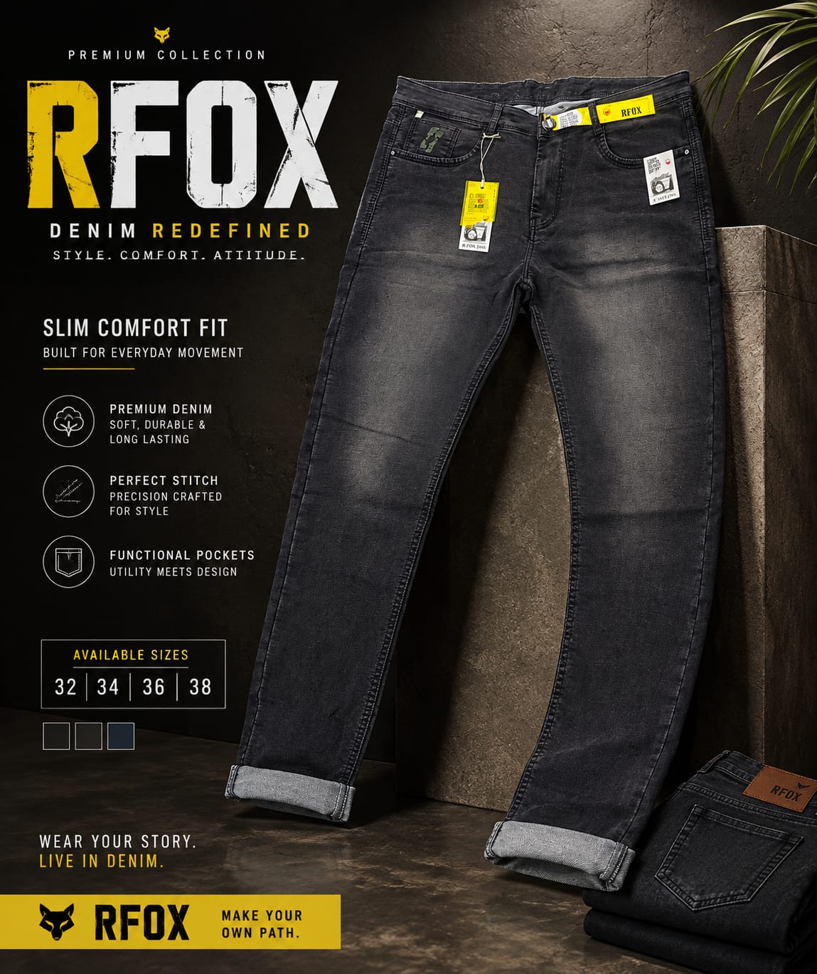 RFOX Brand Narrow Feet Important Pent
