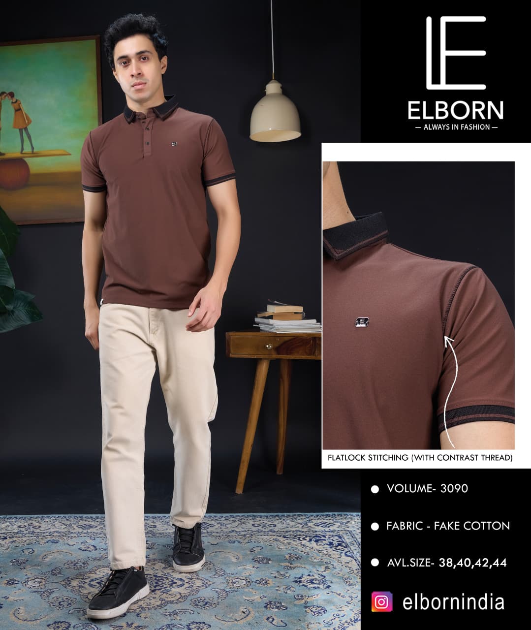 Fancy Embroidery & Print Style T-Shirt