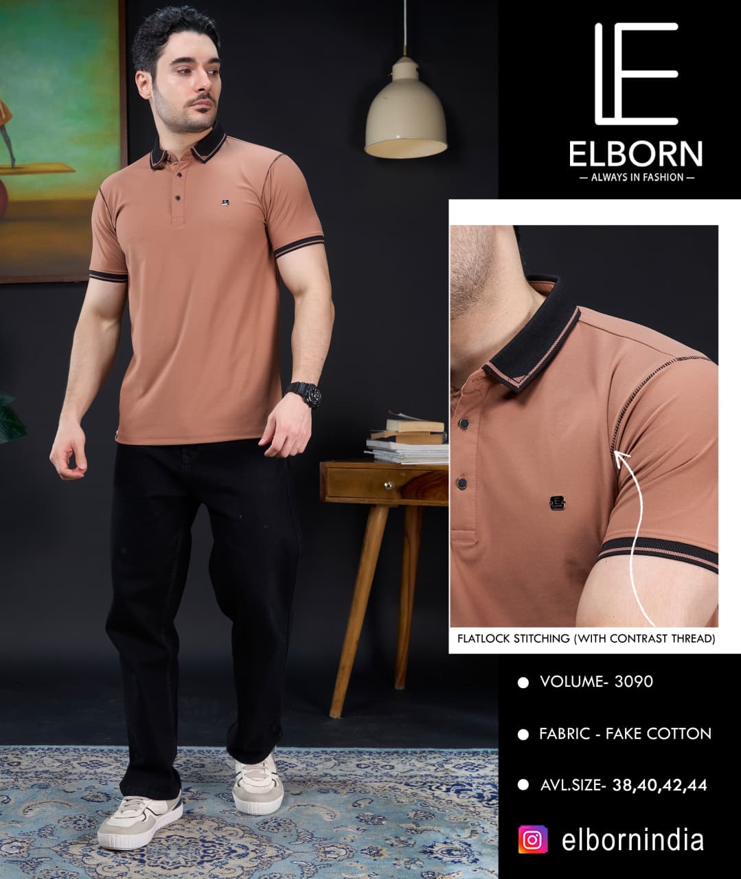 Fancy Embroidery & Print Style T-Shirt