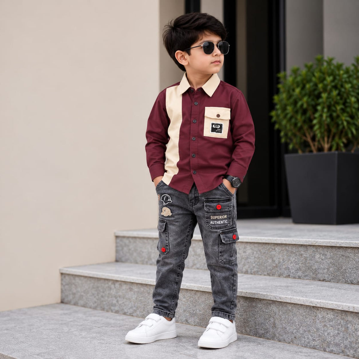 Stylish Boys Full-Sleeve Shirt