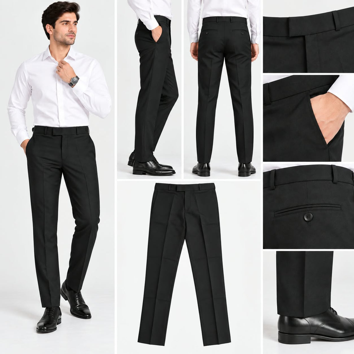 Premium Imported Fabric Men's Formal Trouser With Adjustable Belt | 13 Inch Bottom | 39 Inch Length