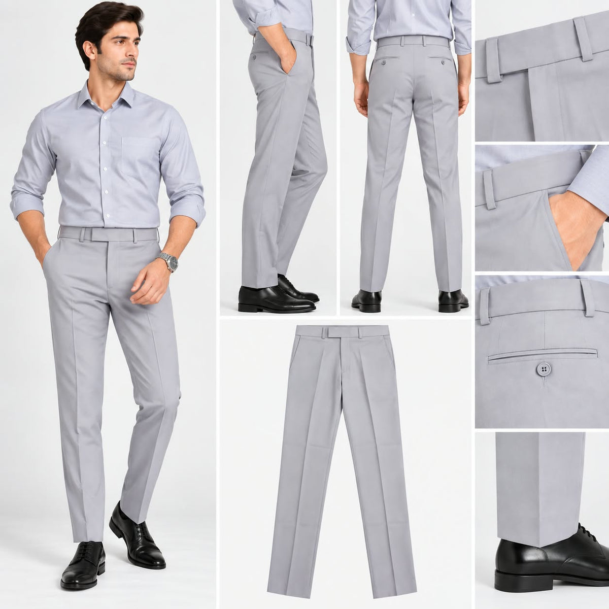 Premium Imported Fabric Men's Formal Trouser With Adjustable Belt | 13 Inch Bottom | 39 Inch Length